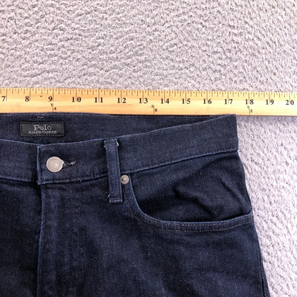 Polo Ralph Lauren Jeans Mens 32x30 Blue Hampton Relaxed Straight Dark Wash Denim